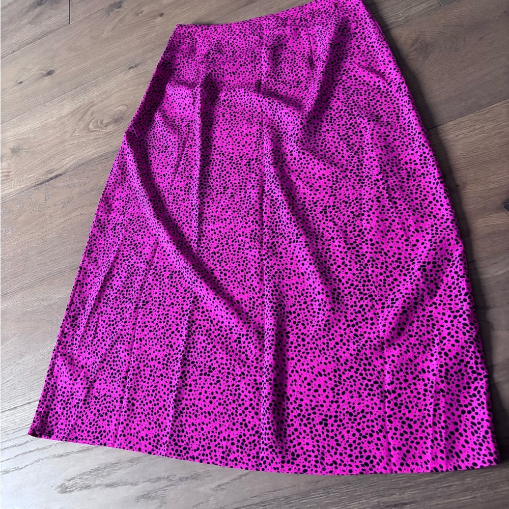 Pink Martini Fuchsia and Black A-Line Skirt